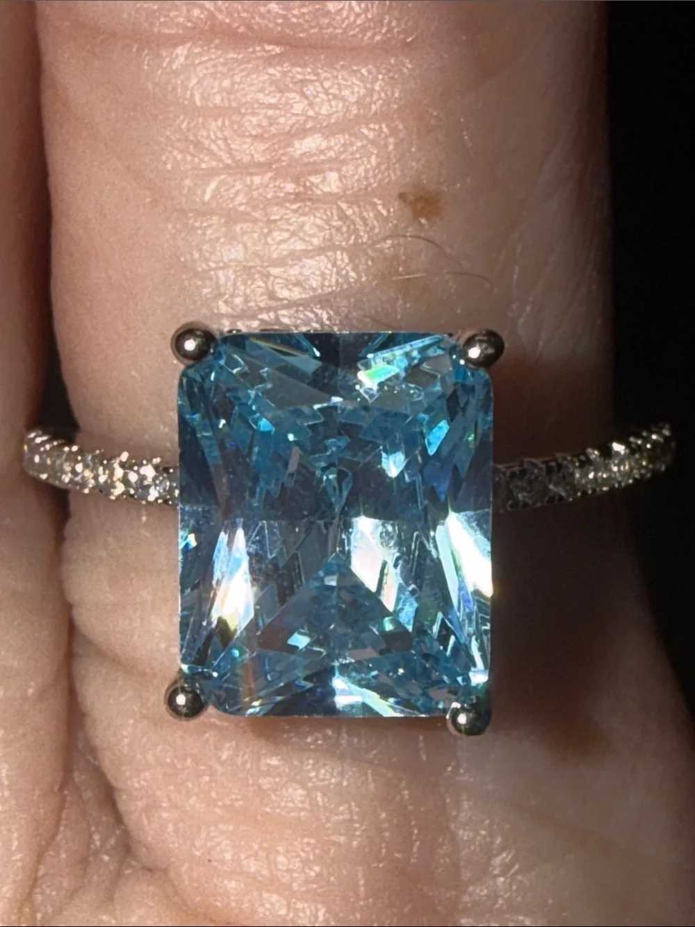 4 CT BLUE Aquamarine UGI CERTIFIED 925 Sterling Silver NEW GORGEOUS